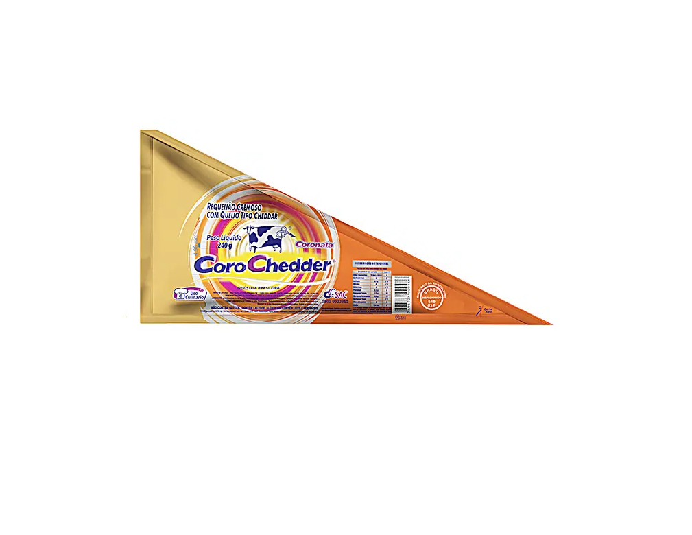 REQUEIJÃO SABOR CHEDDAR PEQUENO CORONATA 240 G (CX 60 BIS)